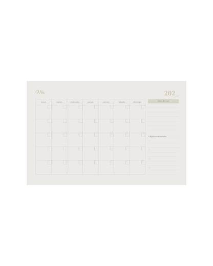 Planner mensual esencial (digital)